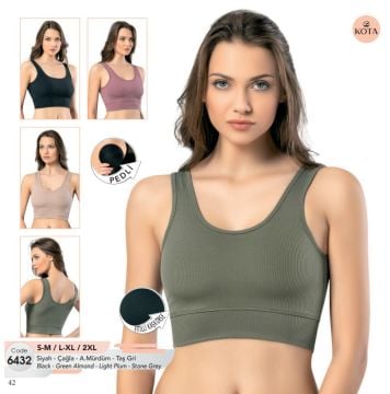 Kota 6432 Kalın Askılı Fitilli  Dalgıç Bayan Bustiyer 6'lı