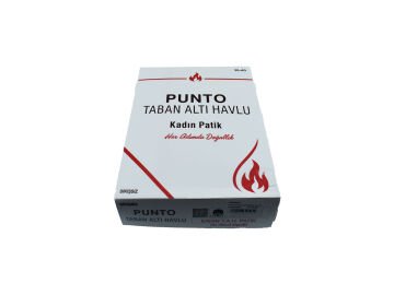 Punto 8758 (36-40) Dikişsiz Ter Emici Taban Altı Havlu Bayan Patik 12'li