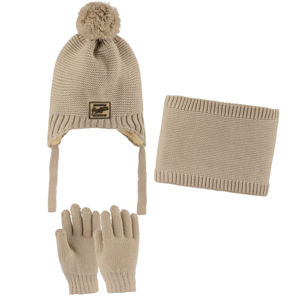 Kitti P-K25170-07 (4-8) Yaş Erkek Çocuk Şapka Atkı Eldiven Takım 6'lı