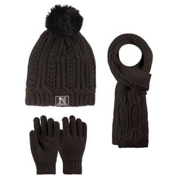 Kitti P-K25180-02 (9-15) Yaş Kız Çocuk Şapka Atkı Eldiven Takım 6'lı