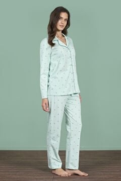 Pijadore 1950 (M-L-XL-XXL) Uzun Kollu Bayan Pijama Takım 4'lü