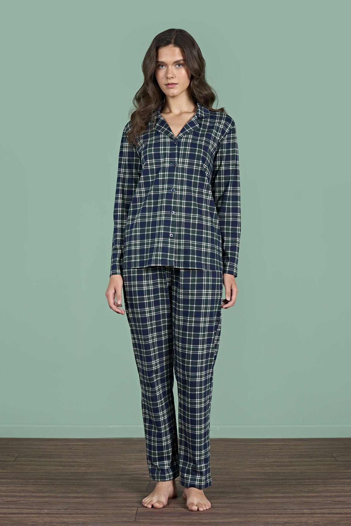 Pijadore 1952 (M-L-XL-XXL) Uzun Kollu Bayan Pijama Takım 4'lü