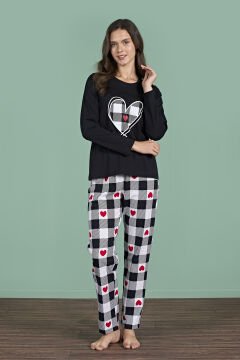 Pijadore 1959 (M-L-XL-XXL) Uzun Kollu Bayan Pijama Takım 4'lü