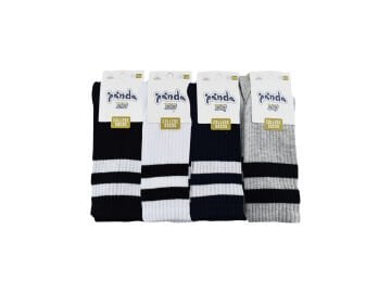 Panda 11 (3-12 Yaş) Yıkamalı Kız Erkek Çocuk Kolej Soket Çorap 12'li