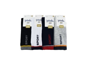 Panda 11 (3-12 Yaş) Yıkamalı Kız Erkek Çocuk Kolej Soket Çorap 12'li