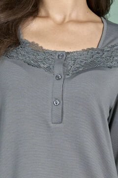 Pijadore 1966 (M-L-XL-XXL) Uzun Kollu Bayan Pijama Takım 4'lü