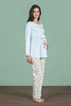 Pijadore 1948 (M-L-XL-XXL) Uzun Kollu Bayan Lohusa Pijama Takım 4'lü