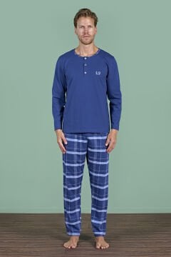 Pijadore 1936 (M-L-XL-XXL) Uzun Kollu Erkek Pijama Takım 4'lü