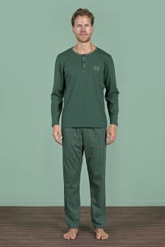 Pijadore 1931 (M-L-XL-XXL) Uzun Kollu Erkek Pijama Takım 4'lü