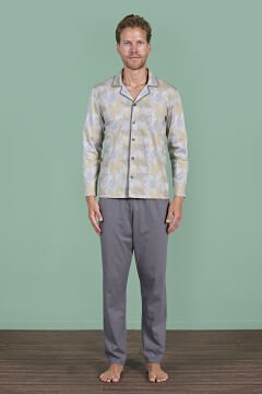 Pijadore 1956 (M-L-XL-XXL) Uzun Kollu Erkek Pijama Takım 4'lü