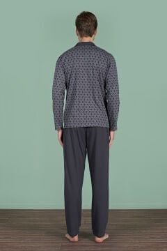 Pijadore 1967 (2XL-3XL-4XL-5XL) Battal Beden Uzun Kollu Erkek Pijama Takım 4'lü