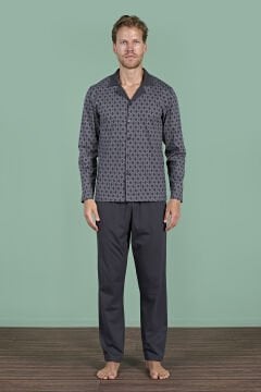 Pijadore 1967 (2XL-3XL-4XL-5XL) Battal Beden Uzun Kollu Erkek Pijama Takım 4'lü