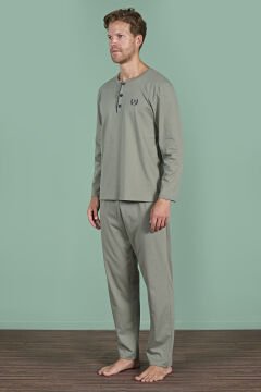 Pijadore 1964 (2XL-3XL-4XL-5XL) Battal Beden Uzun Kollu Erkek Pijama Takım 4'lü