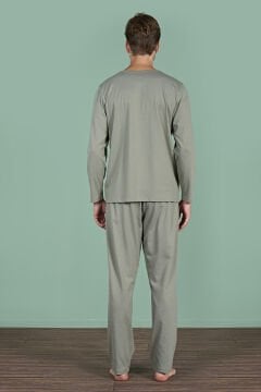 Pijadore 1964 (2XL-3XL-4XL-5XL) Battal Beden Uzun Kollu Erkek Pijama Takım 4'lü