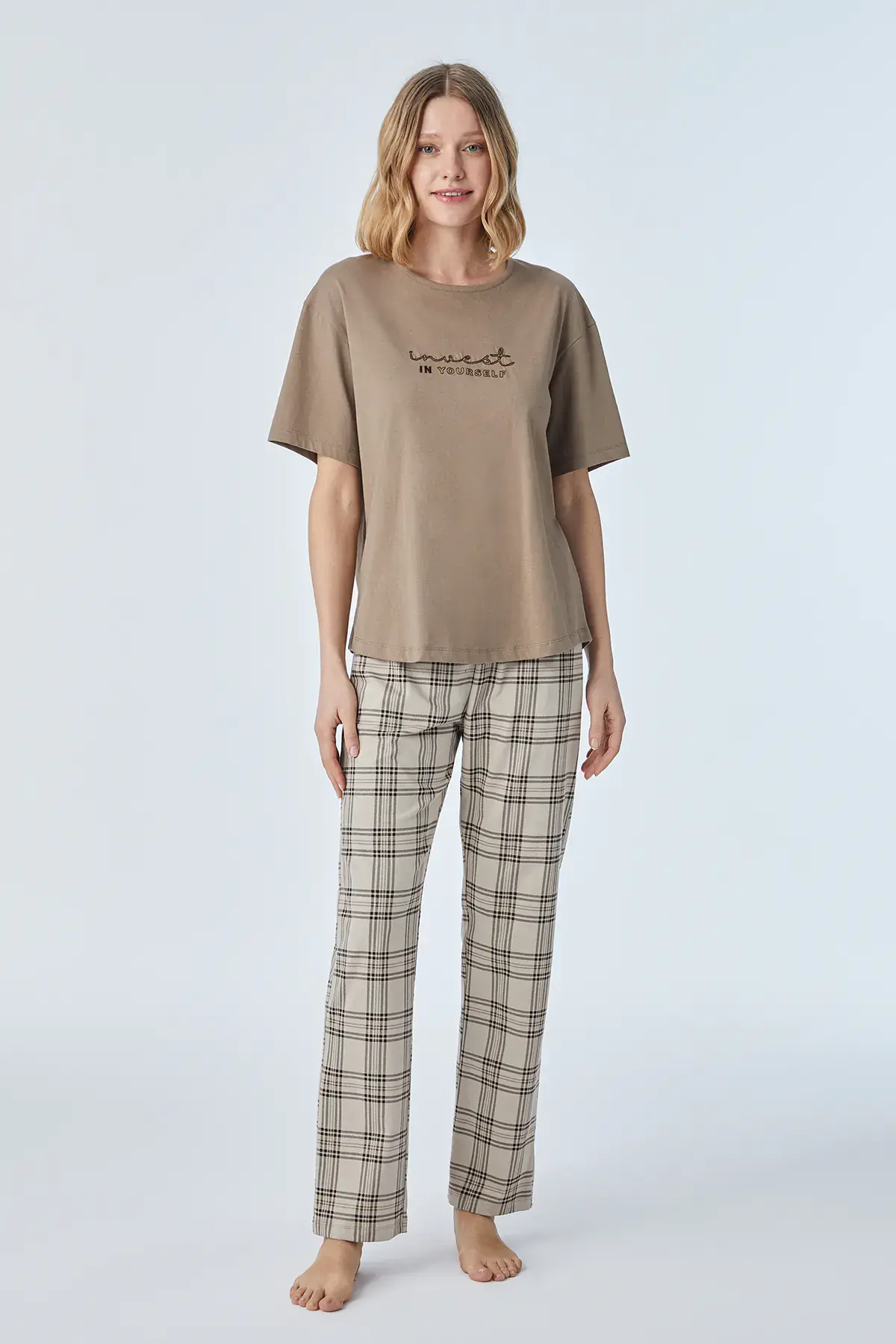 Pijadore 2111 (M-L-XL-XXL) Kısa Kollu Bayan Pijama Takım 4'lü