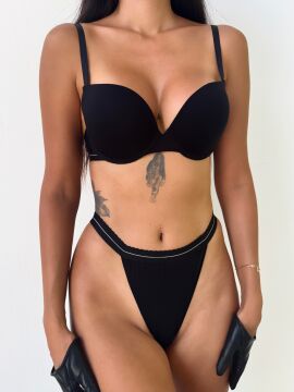 Cansoy 730 B Cup (75-80-85-90) Balenli Destekli Bayan Sütyen 6'lı SİYAH - SERİ-6-LI