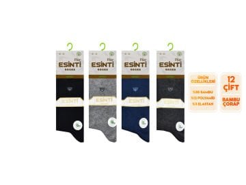 Esinti 25-4 Dikişsiz Kokulu Erkek Bambu Soket 12'li