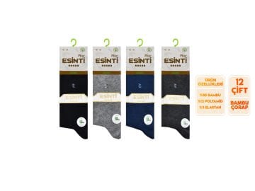 Esinti 25-3 Dikişsiz Kokulu Erkek Bambu Soket 12'li