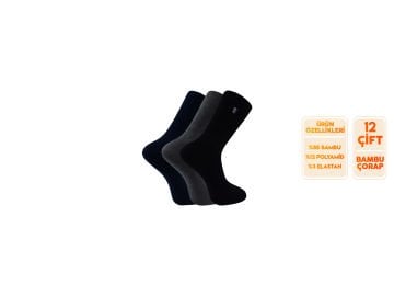 Esinti 25-3 Dikişsiz Kokulu Erkek Bambu Soket 12'li