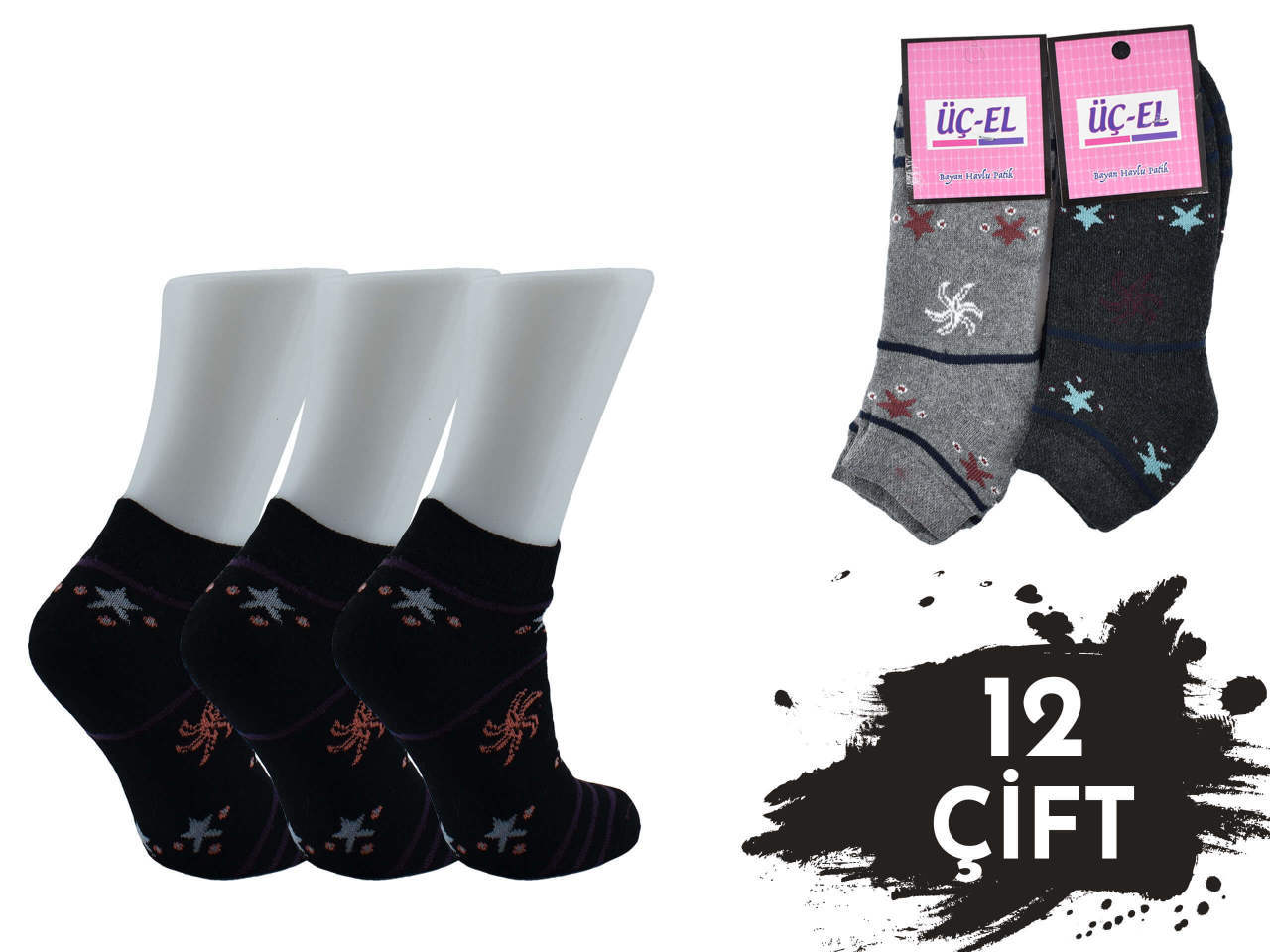 Özmen Bayan Havlu Patik 12'li