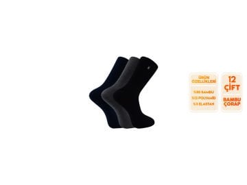 Esinti 25-6 Dikişsiz Kokulu Erkek Bambu Soket 12'li