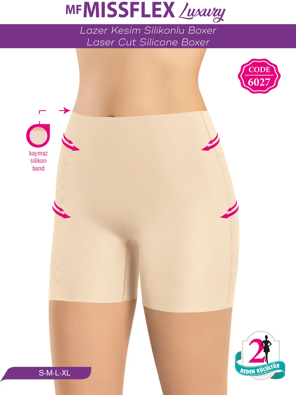 MF MISS FLEX 6027 Lazer Kesim Silikonlu Baxer