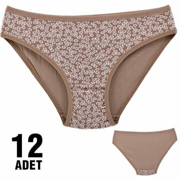 Dondeza 101-51 Desenli Bayan Bikini 12'li