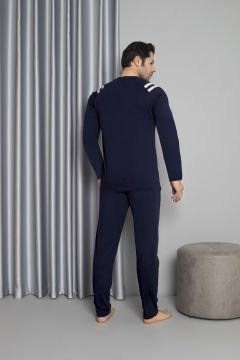 Tekten 5840 Erkek Uzun Kollu Pijama Takım 4'lü