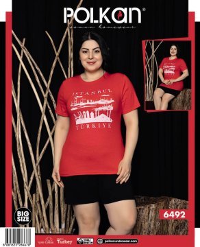 Polkan 6492 Battal Bayan Şortlu Takım