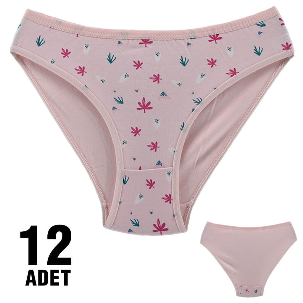 Dondeza 101-42 Desenli Bayan Bikini 12'li