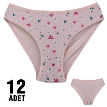 Dondeza 101-42 Desenli Bayan Bikini 12'li