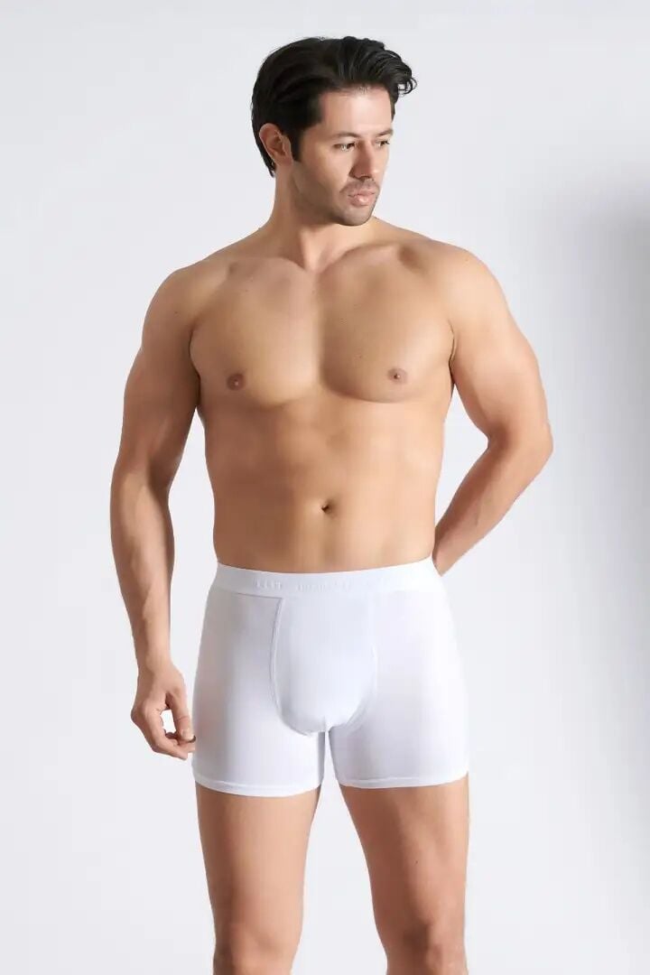 Tutku Elit 1251 Modal Elestan Erkek Boxer BEYAZ - XL