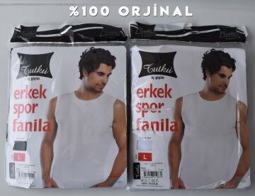 Tutku Renkli Erkek Sıfır Kol Ribana Spor Fanila