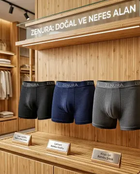 Zenura 2402 Bambu Nefes Alan Erkek Boxer