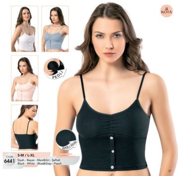 Kota 6441 Modelli Raporlu İp Askılı Bayan Pedli Crop