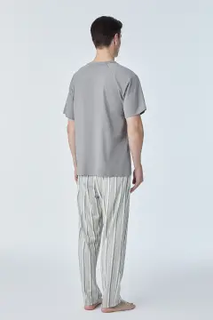 Pijadore 2117 (M-L-XL-XXL) Kısa Kollu Erkek Pijama Takım 4'lü