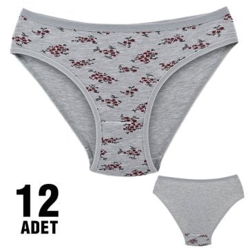 Dondeza 101-20 Desenli Bayan Bikini 12'li