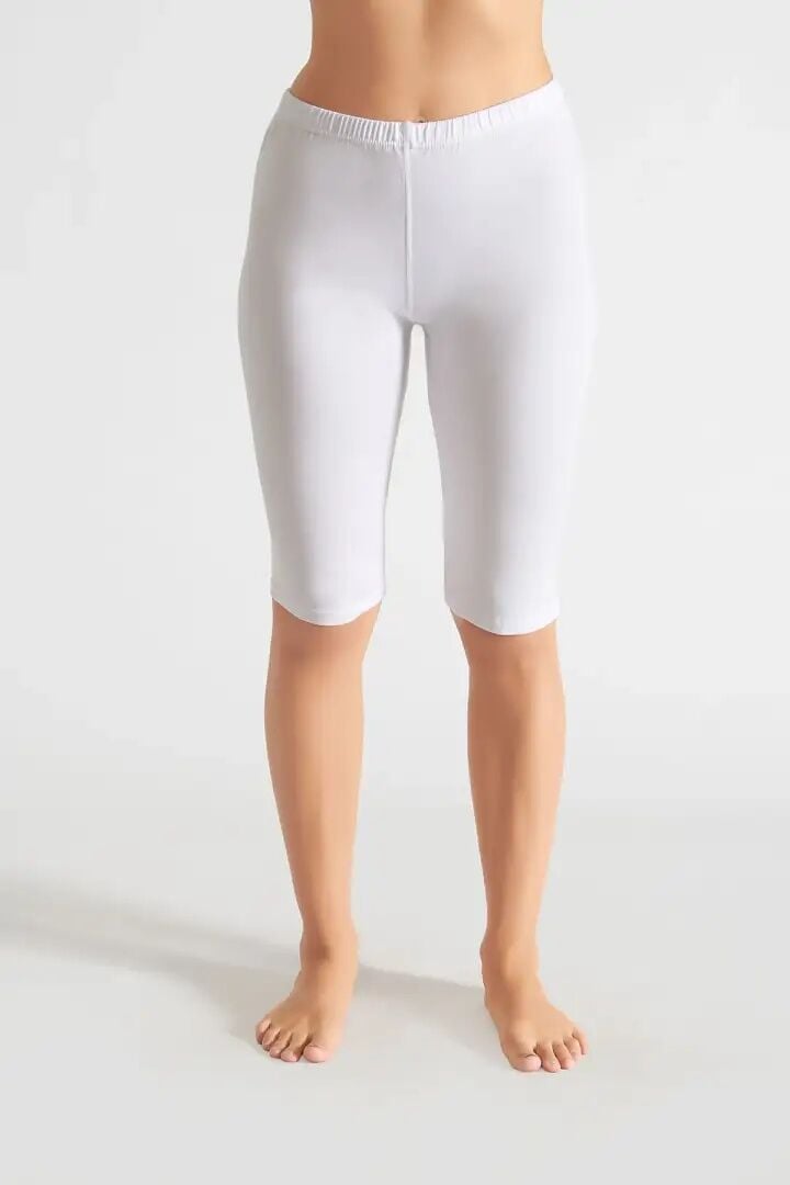 Tutku 0156 Bayan Kısa Tayt 6'lı BEYAZ - 7/3XL