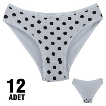 Dondeza 101-14 Desenli Bayan Bikini 12'li