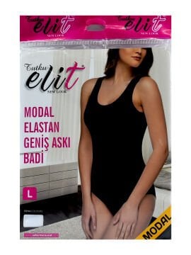 Tutku Elit 2005 Modal Elestan Bayan Geniş Askılı Çıtçıtlı Body (Kancalı)