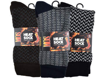 Mos Desenli Termal Erkek Çorap 12'li