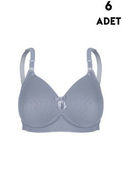 Aysemin 5173 C Cup (85-90-95-100-105) Balensiz Desteksiz Bayan Sütyen 6'lı