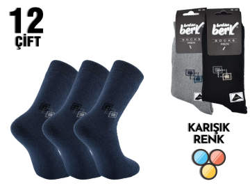 İbrahim Berk 18-3 Erkek Kışlık Havlu Soket Çorap 12'li