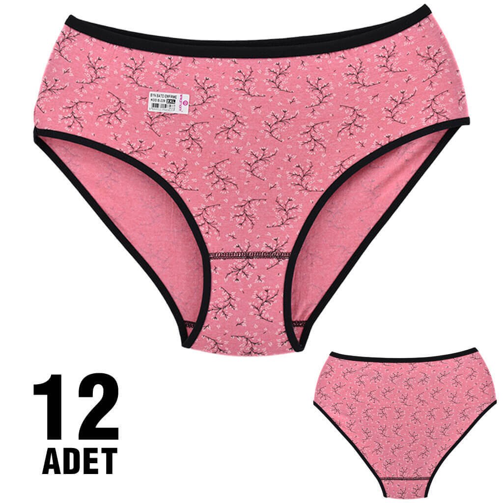 Polkan XXL Empirme Desenli Bayan Bato 12'li