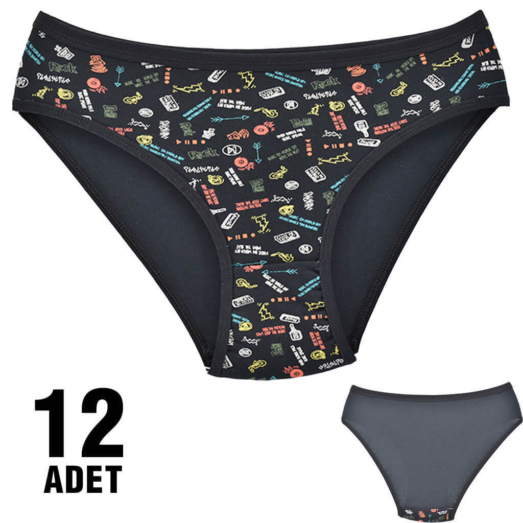 Dondeza 101 Desenli Bayan Bikini 12'li