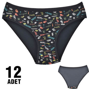 Dondeza 101 Desenli Bayan Bikini 12'li