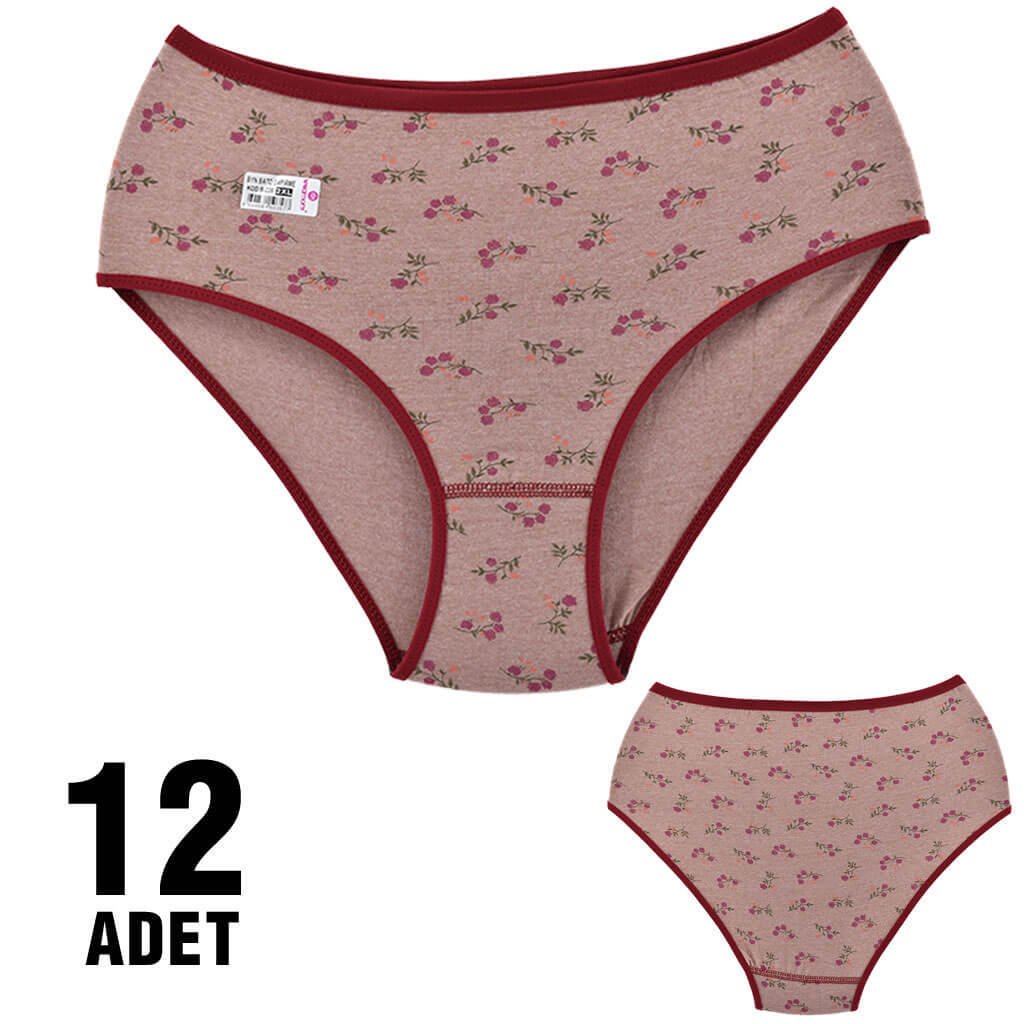 Polkan11-005 XXL Empirme Desenli Bayan Bato 12'li