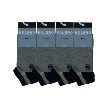 Bolero E-20-7 (41-45 NO) Dikişsiz Erkek Penye Patik Çorap 12'li