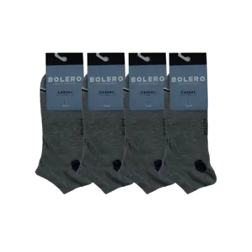 Bolero E-20-8 (41-45 NO) Dikişsiz Erkek Penye Patik Çorap 12'li