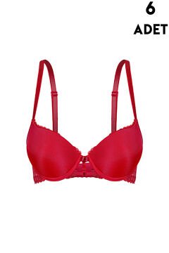 Aysemin 5091 B Cup (75-80-85-90) Balenli Destekli Bayan Sütyen 6'lı